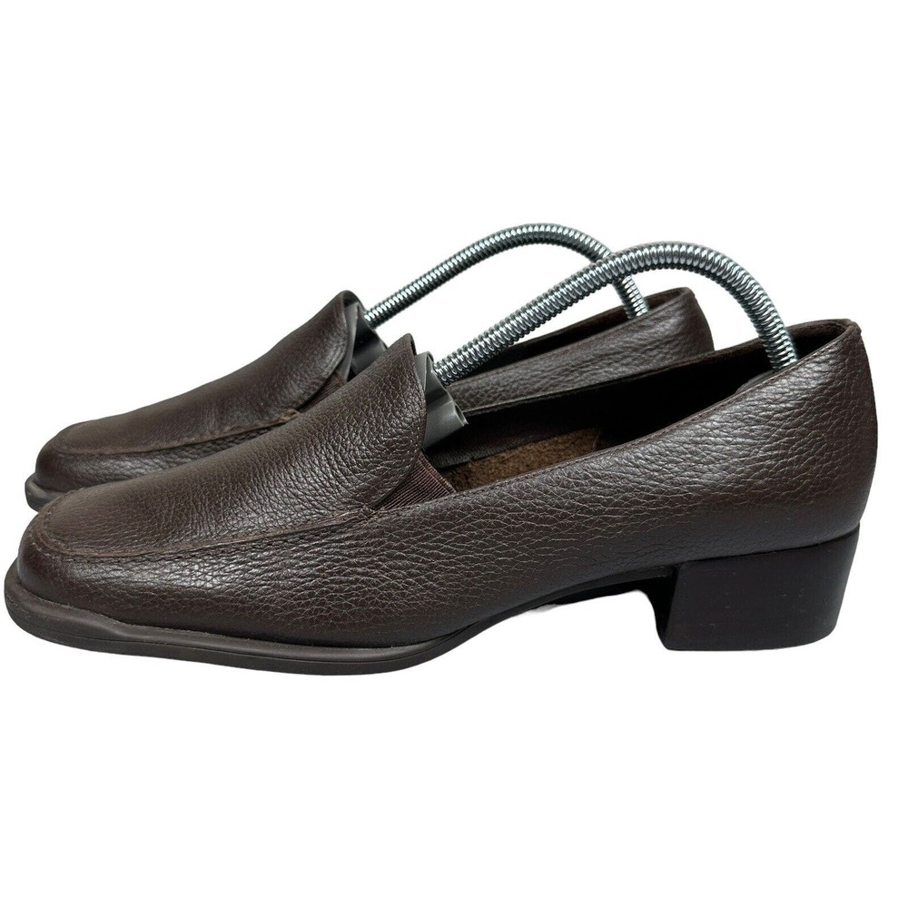 Elegant Brown Leather Women's Loafers